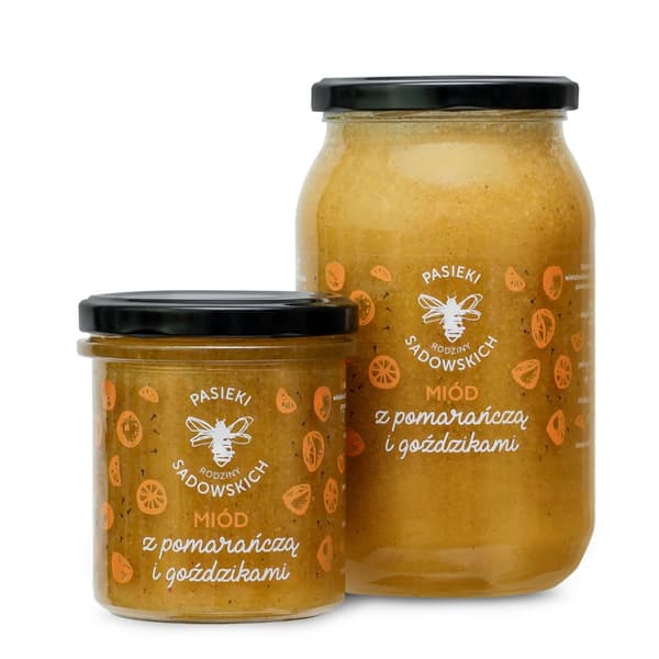 Honning med appelsin og nelliker Honning med appelsin og nelliker - 1150 g