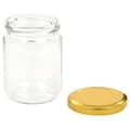 Miniatyrbild 6 av 8: The Living Store Syltburkar i glas med guldfärgade lock 48 st 230 ml -  Honungsburkar