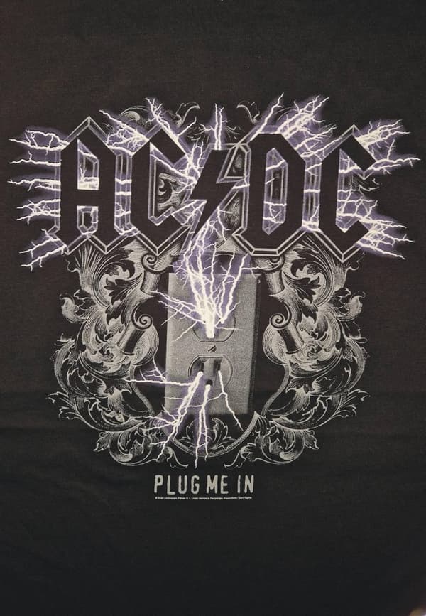 Ac/Dc Plug Me In Black Men Hoodie Huppari