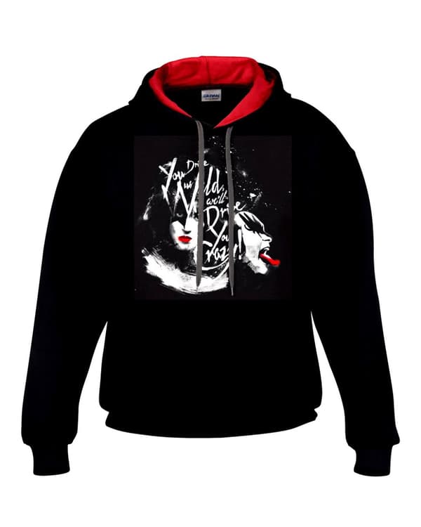 Kiss - Kiss loving ass  Red and Black Ho Hoodie