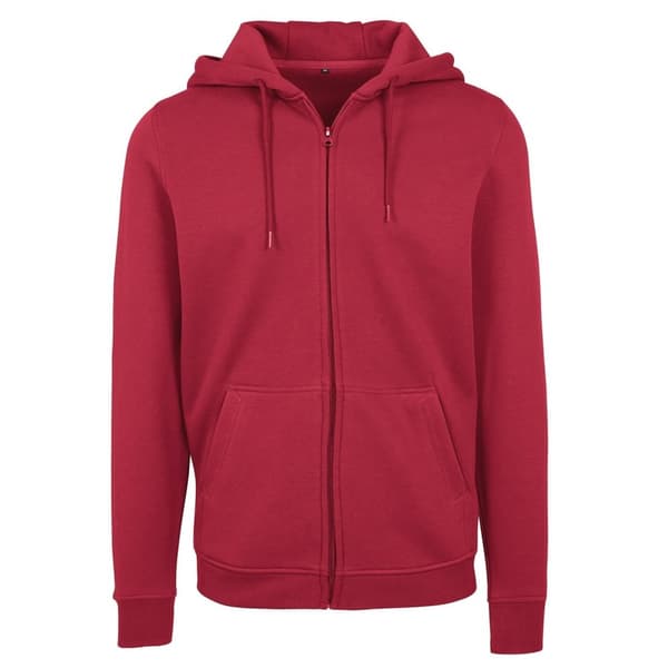 Build Your Brand Mens Heavy Zip Up Hoodie