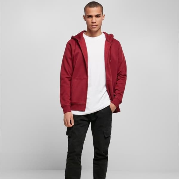 Build Your Brand Mens Heavy Zip Up Hoodie