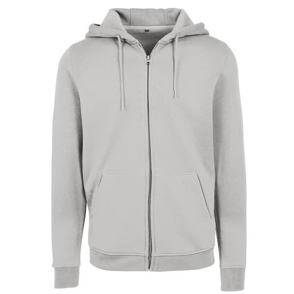 Build Your Brand Mens Heavy Zip Up Hoodie