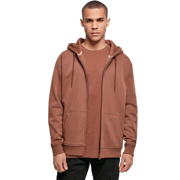 Build Your Brand Mens Heavy Zip Up Hoodie