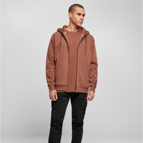 Build Your Brand Mens Heavy Zip Up Hoodie