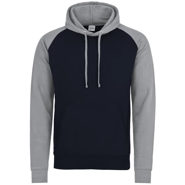 Awdis Just Hoods Adults Unisex Two Tone Hooded Baseball Sweatshirt/Hoodie