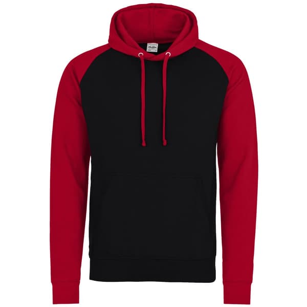 Awdis Just Hoods Adults Unisex Two Tone Hooded Baseball Sweatshirt/Hoodie