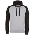 Miniatyrbilde 1 av 2: Awdis Just Hoods Adults Unisex Two Tone Hooded Baseball Sweatshirt/Hoodie