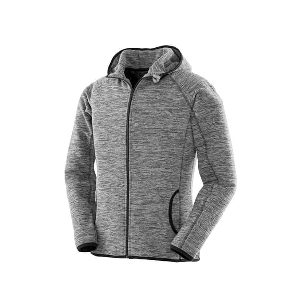 Spiro Micro Fleece hættetrøje til damer Grey/Black XXL
