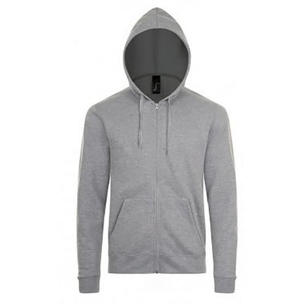 SOLS Mens Stone Zip Up Plain Hoodie