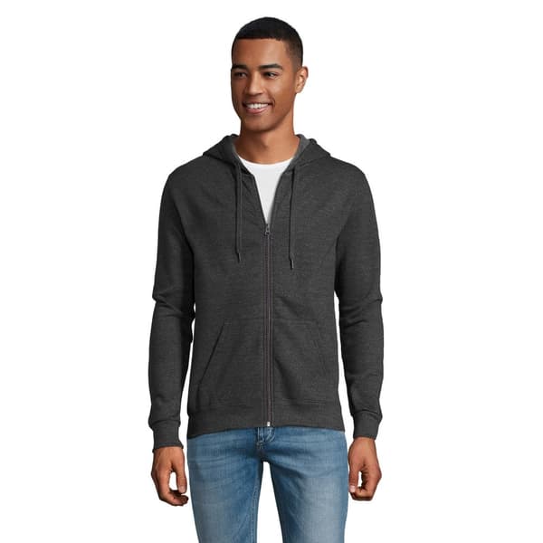 SOLS Mens Stone Zip Up Plain Hoodie