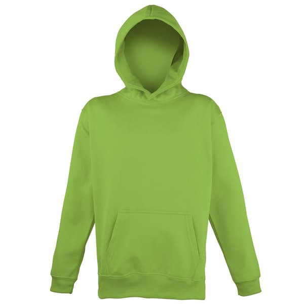Awdis Barn Unisex Electric Hooded Sweatshirt / Hoodie / Skolkläder Electric Green 9-11