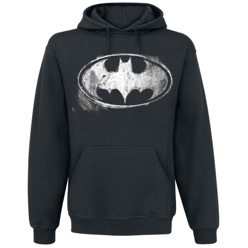 Bild av Batman Unisex Vuxna Distressed Monochrome Logo Pullover Hoodie