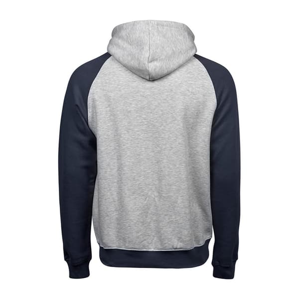 Tee Jays Mens Two Tone Raglan Hooded Sweatshirt