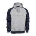 Pikkukuva 1 / 5: Tee Jays Mens Two Tone Raglan Hooded Sweatshirt