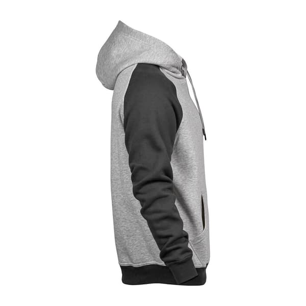 Tee Jays Mens Two Tone Raglan Hooded Sweatshirt