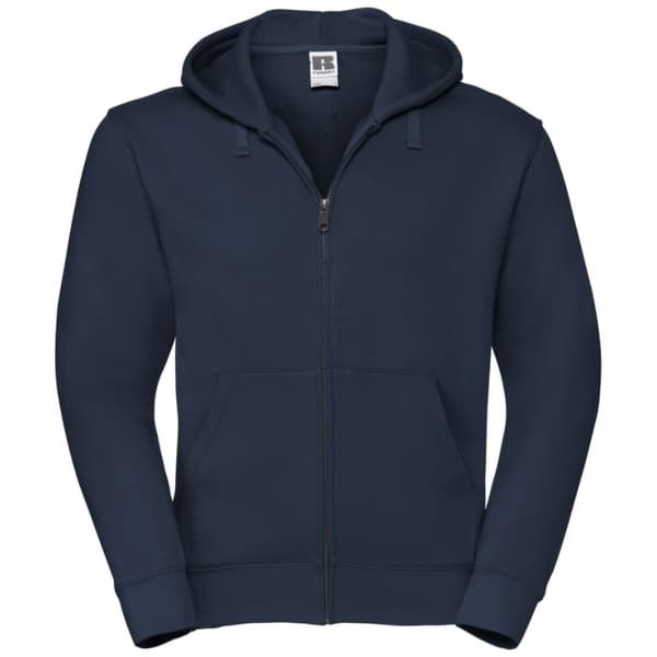 Russell Mens Authentic Full Zip Hooded Sweatshirt / Hoodie med hel dragkedja French Navy XL