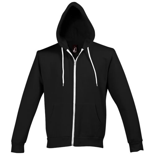 Bild av SOLS Silver Unisex Hoodie-tröja med full dragkedja / Hoodie