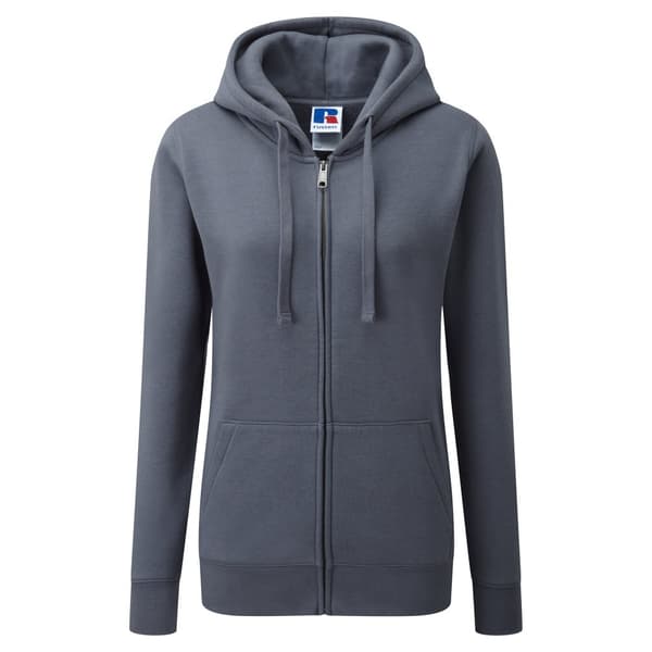 Russell Ladies Premium Authentic Hoodie med dragkedja (3-lagers tyg)
