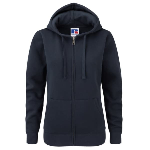 Russell Ladies Premium Authentic Hoodie med dragkedja (3-lagers tyg)