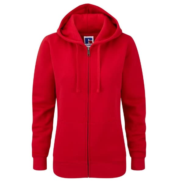 Russell Ladies Premium Authentic Hoodie med dragkedja (3-lagers tyg)