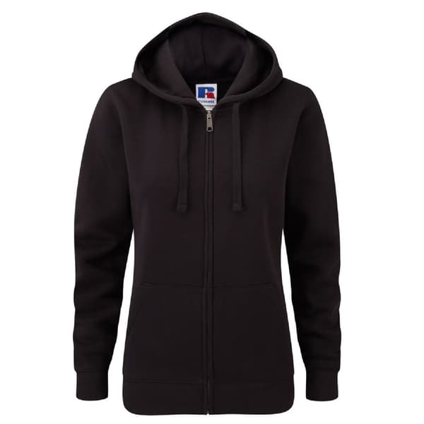 Russell Ladies Premium Authentic hættetrøje med lynlås (3-lags stof)