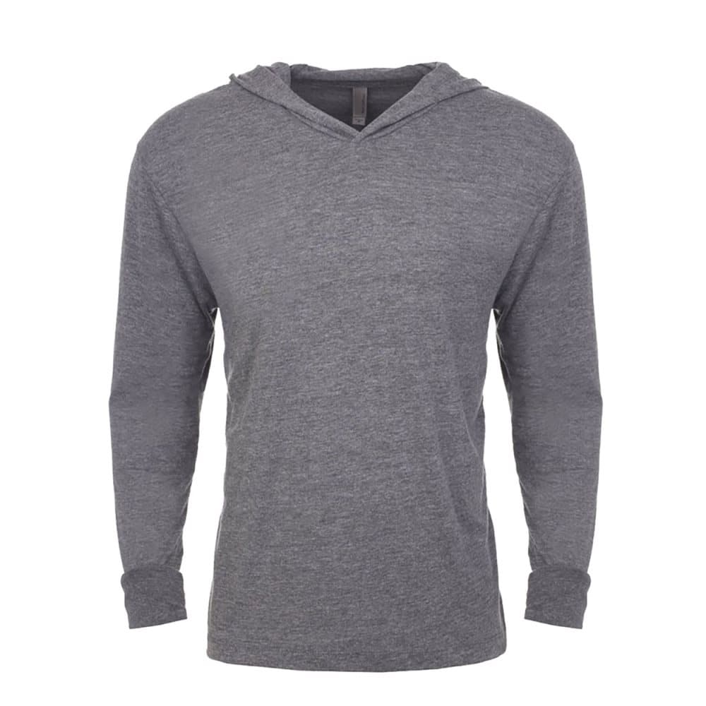 Next Level Vuxna Unisex Tri-Blend långärmad T-Shirt Hoodie