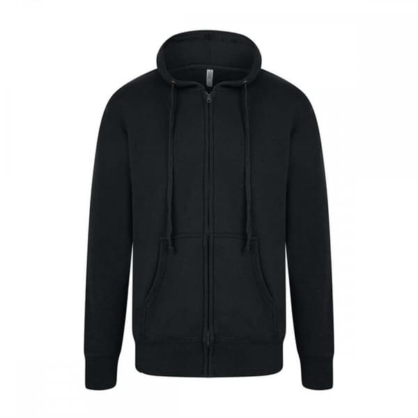Casual Classic Mens Zip Hood Black 2XL