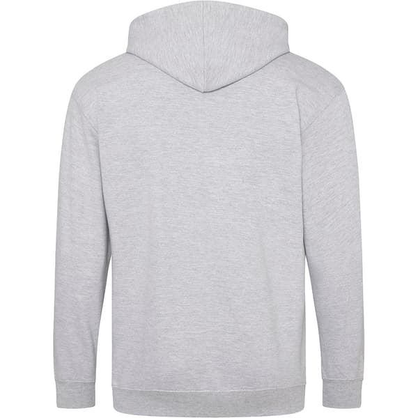 Awdis Ensfarvet hættetrøje med lynlås til mænd / Zoodie