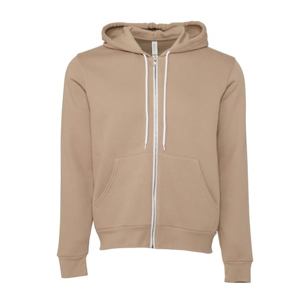 Canvas Unixex Zip-up Polycotton Fleece Hooded Sweatshirt / Hoodie