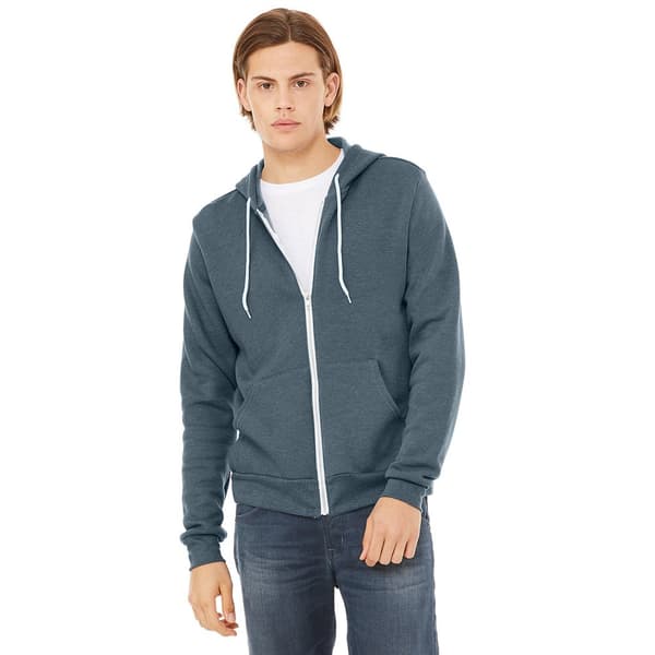 Canvas Unixex Zip-up Polycotton Fleece Hooded Sweatshirt / Hoodie