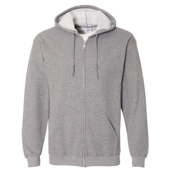 Gildan Heavy Blend Unisex Adult Full Zip Hooded Sweatshirt Top