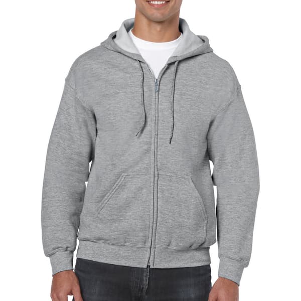 Gildan Heavy Blend Unisex Adult Full Zip Hooded Sweatshirt Top