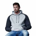 Miniatyrbillede 2 af 2: Tee Jays Sweatshirt med hætte med tofarvet hætte til mænd