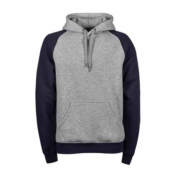 Tee Jays Sweatshirt med hætte med tofarvet hætte til mænd