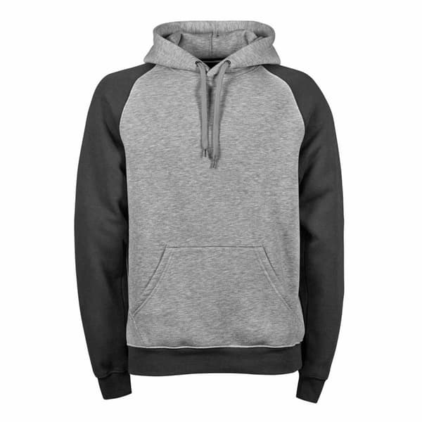 Tee Jays Sweatshirt med hætte med tofarvet hætte til mænd