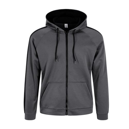 Bild av AWDis Just Hoods Herrkontrast Sportpolyester med full dragkedja
