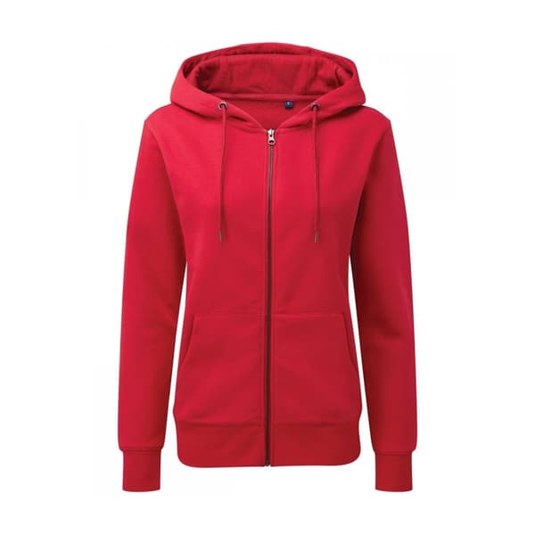 Asquith & Fox Kvinnor/Damer Zip-Through Organic Hoodie
