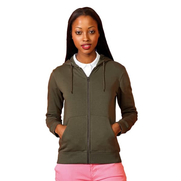 Asquith & Fox Kvinnor/Damer Zip-Through Organic Hoodie