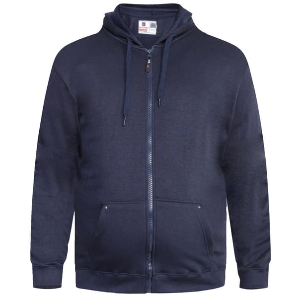 Duke Mens D555 Rockford Cantor Heavyweight Kingsize Full Zip Hoodie Navy 7XL