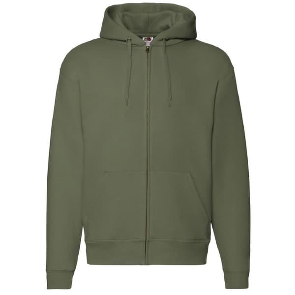 Fruit Of The Loom Mens Zip Through Hooded Sweatshirt / Hoodie