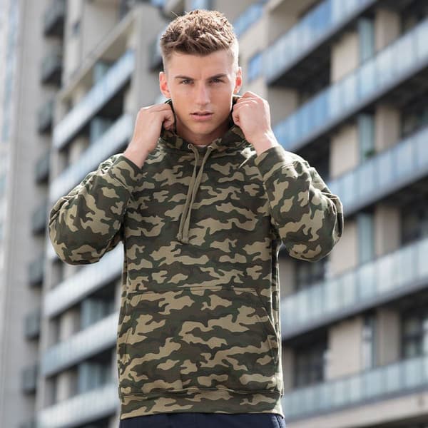 AWDis Mens Camo Hoodie