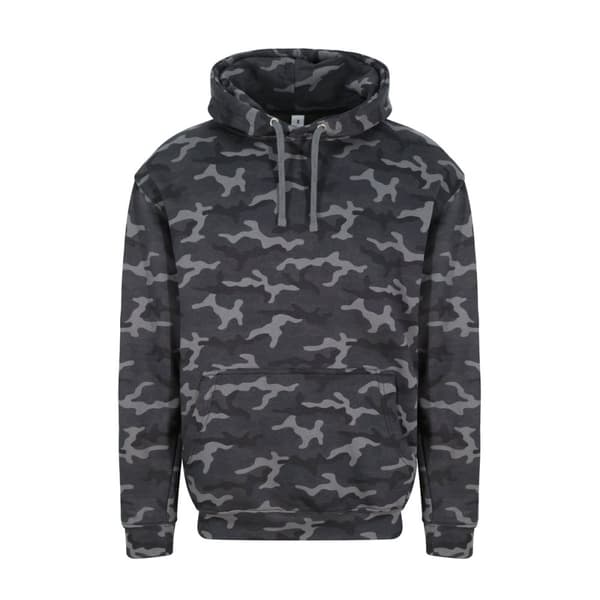 AWDis Mens Camo Hoodie Black Camo 2XL