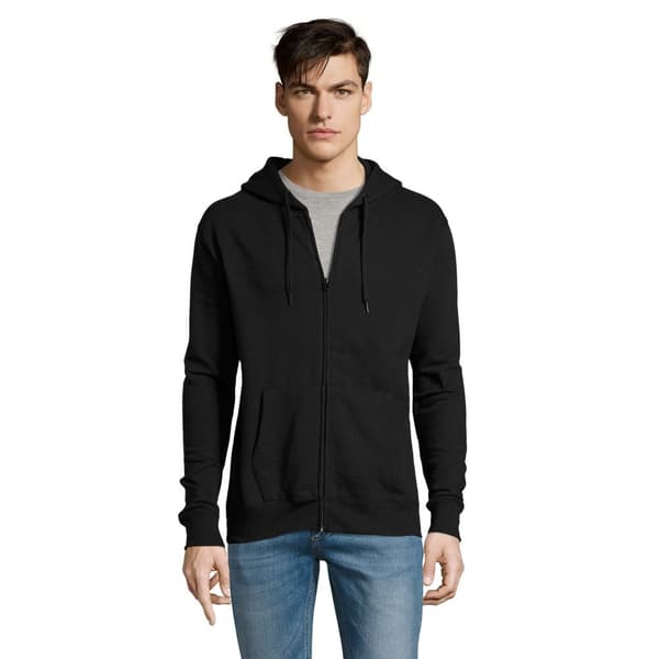 SOLS Herr Seven Full Zip Hooded Sweatshirt / Hoodie med hel dragkedja