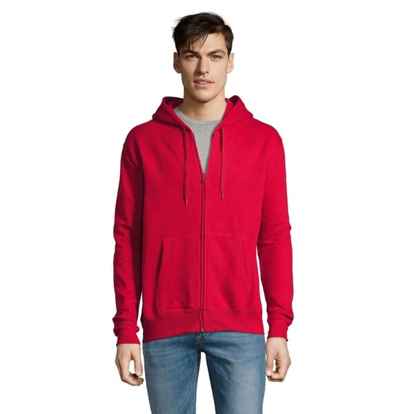 SOLS Herr Seven Full Zip Hooded Sweatshirt / Hoodie med hel dragkedja