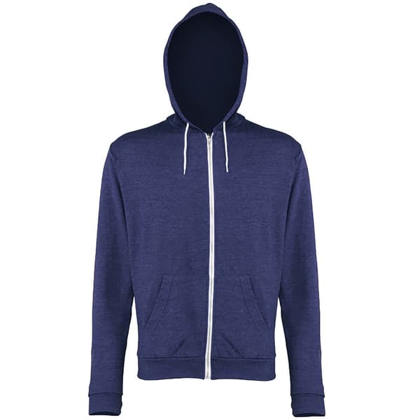 Awdis Mens Heather Lightweight Hooded Sweatshirt / Hoodie / Zoodie Navy Heather XS