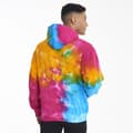 Miniatyrbilde 4 av 4: Colortone Unisex Rainbow Tie Dye Pullover Hoodie