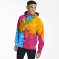 Miniatyrbilde 2 av 4: Colortone Unisex Rainbow Tie Dye Pullover Hoodie