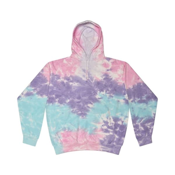 Colortone Unisex Rainbow Tie Dye Pullover Hoodie