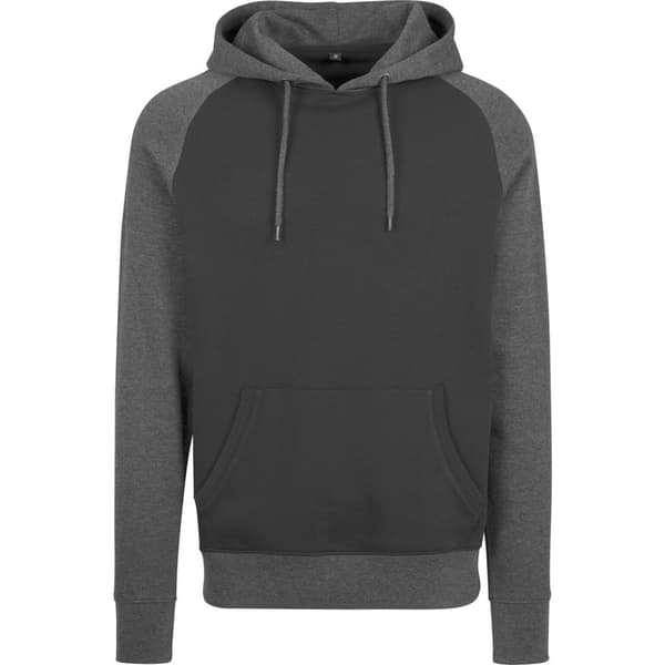 Build Your Brand Raglan Hoodie för män